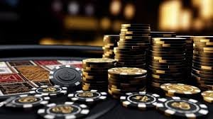 koinid Live Blackjack table with live dealer and card shoe